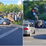 foto accident la intersectia strazilor liviu rebreanu si ion agarbiceanu doua masini s au ciocnit una dintre ele s a rasturnat 6a172b91213a8