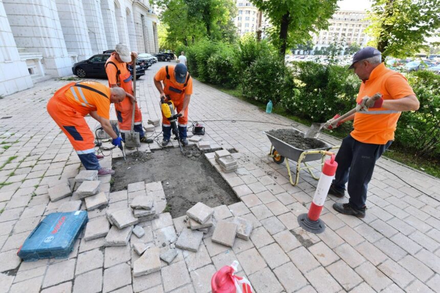 foto in curand am putea merge pe tocuri prin bucuresti f09f91a0pmb anunta alt trotuar reparat se schimba pavelele de pe bd libertatii unde vor mai merge echipele cu interventii 6a143431ce201