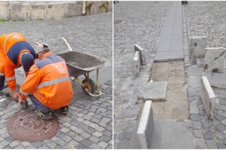 foto in sfarsit se repara pavajul din centrul vechi din bucuresti pmb spune ca nu este o masura estetica ci una de siguranta 6a0f0a4be4e0a
