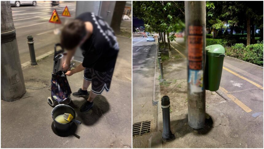 foto lipire cu premeditare un pusti a fost prins de doua ori in aceeasi zi in vreme ce punea ilegal afise pe stalpii de pe stefan cel mare 300050008 000 de lei amenda 6a181a9ed2e88