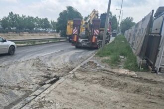 foto amenda de 30 000 de lei pentru un santier de pe splaiul unirii garda de mediu a gasit gunoi depozitat necorespunzator si lipsa unei rampe pentru spalarea rotilor 6a312e671337b