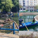 foto bariera plutitoare care opreste gunoaiele de pe dambovita refacuta din bidoane donate de bucuresteni nod makerspace cere ajutor pentru extinderea proiectului 6a3e7982ceb5e