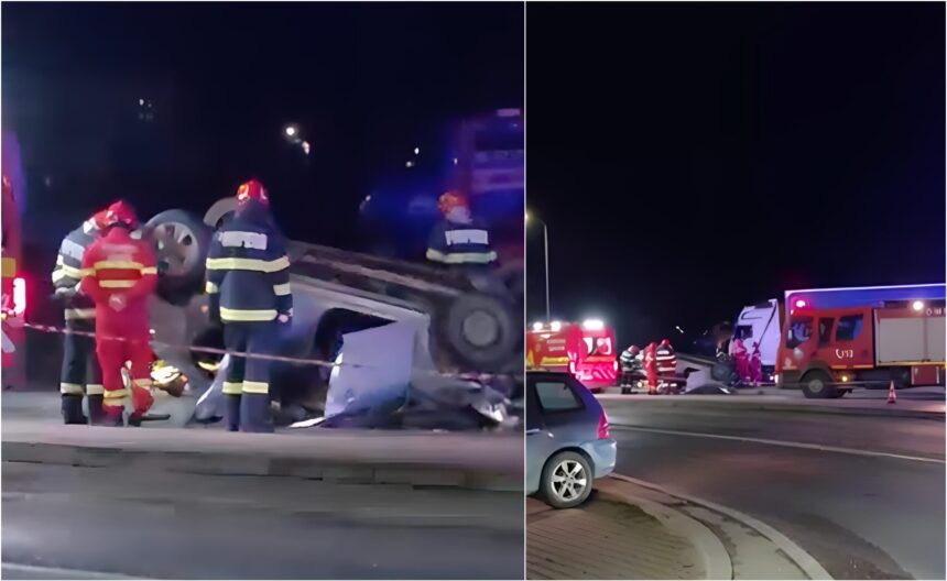 video cumplit accident mortal azi noapte pe centura capitalei un batranel a pierdut controlul masinii si s a rasturnat in giratoriul de la otopeni 6a2908c88cf65