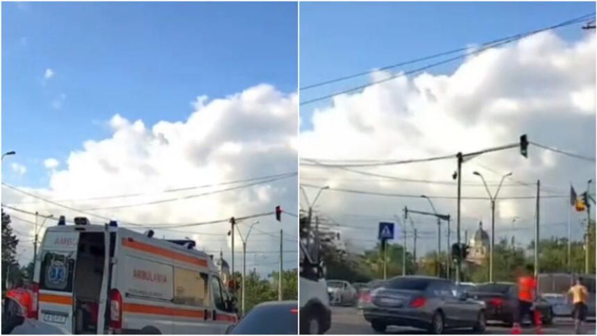 video un barbat a evadat din ambulanta in timp ce aceasta era prinsa in traficul din capitala jandarmii l au prins 6a2138f9dc5db