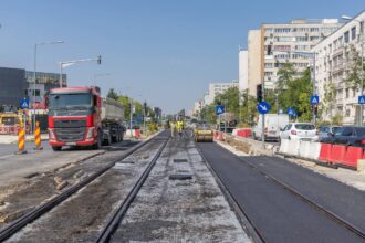 foto a inceput asfaltarea la liniile de tramvai de pe prelungirea ghencea stadiul lucrarilor pe tronsonul brasov raul doamnei 6a5c85b0b3c3e