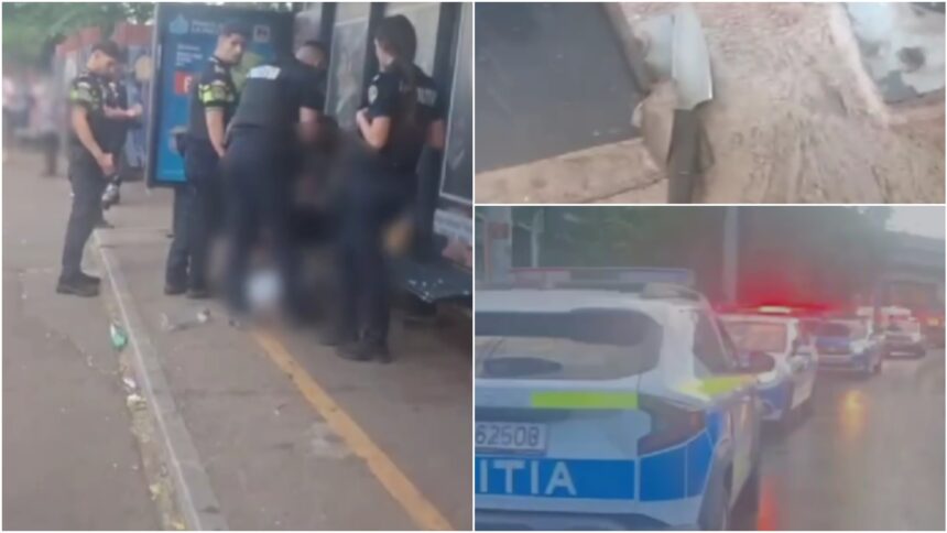 video barbat agresiv cu un cutit intr o statie stb din sectorul 4 politistii l au dus la spitalul clinic de psihiatrie prof dr alexandru obregia 911b9105