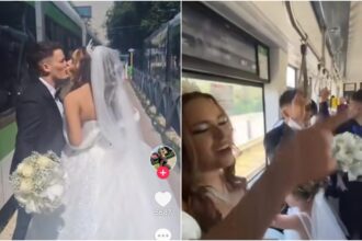 video f09f91b0f09f8fbbe29980efb88f cu imperio la nunta o miresica si un ginerica din bucuresti si au mutat alaiul in tramvai cu trena buchet si lautari limuzina lor a costat 6a58ad26cd98d