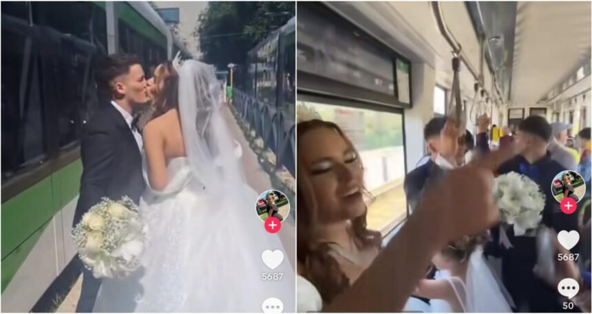 video f09f91b0f09f8fbbe29980efb88f cu imperio la nunta o miresica si un ginerica din bucuresti si au mutat alaiul in tramvai cu trena buchet si lautari limuzina lor a costat 6a58ad26cd98d