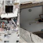 video un tablou cazut si perdele care falfaie printre ruine primele imagini din blocul explodat din rahova constructorul care l va pune in siguranta a intrat cu drona in apartamente 6a61bd8b1c4ca