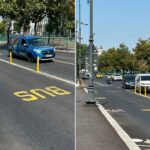 foto circulatia bicicletelor permisa pe benzile dedicate autobuzelor stb primele marcaje au aparut pe splaiul independentei 6a8d1f7231687