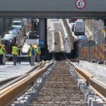 foto se monteaza sina de tramvai sub podul constanta din bucuresti tronsonul ar putea fi gata in 3 saptamani promite ciucu 6a8028b4c074a