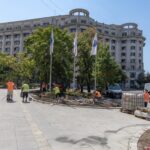 foto un trotuar de pe bd natiunile unite este gata echipele pmb au instalat si un sistem de irigatii pentru plante copaci si flori 6a847195d6635