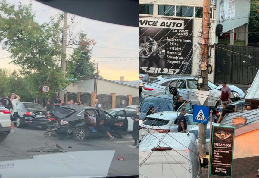 video incredibil accident rutier in lant in bucuresti pe gherghitei unde 6 sase masini s au facut praf carambolul provocat de un pusti de 17 ani fara permis 6a8d49e0ba2d2